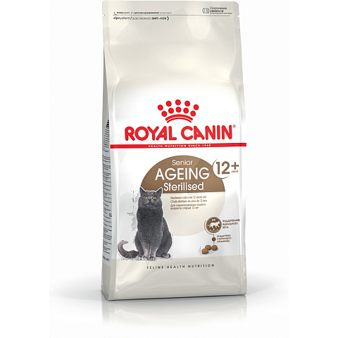 Royal Canin Senior Ageing Sterilised 12+ Katzen-Trockenfutter 4 kg Mais, Geflügel, Gemüse