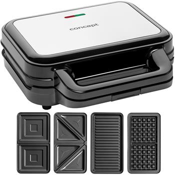 Concept SV3070 Sandwich-Toaster 900 W Schwarz, Silber