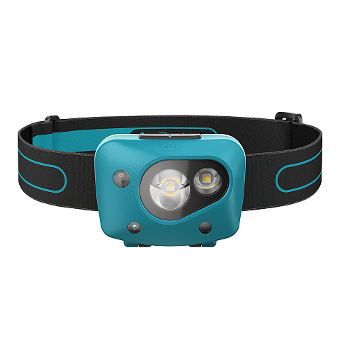 GP Lighting Discovery Türkis Stirnband-Taschenlampe LED