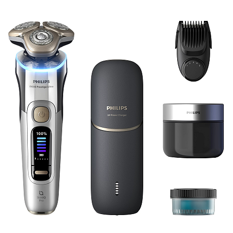Philips i9000 Prestige Ultra XP9404/46 Elektrischer Nass- & Trockenrasierer mit SkinIQ Pro