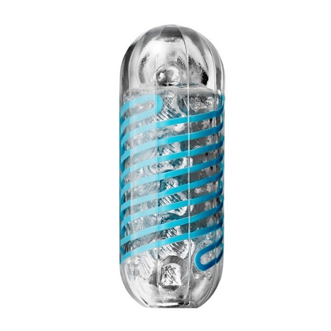 Tenga Spinner Tetra 01 Taschenmasturbator Blau, Transparent Elastomer