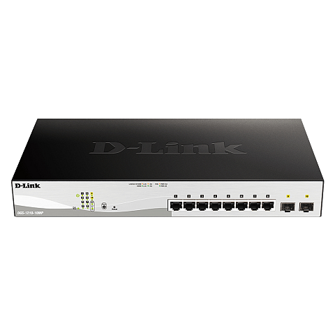 D-Link DGS-1210-10MP Managed L2 Gigabit Ethernet (10/100/1000) Power over Ethernet (PoE) Schwarz, Grau