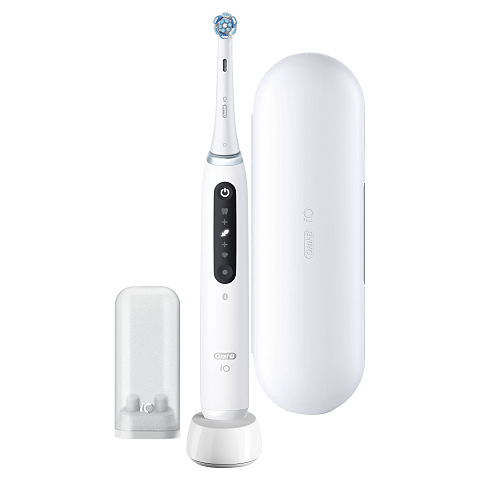 Oral-B iO Series 5 Erwachsener Rotierende-vibrierende Zahnbürste Weiß