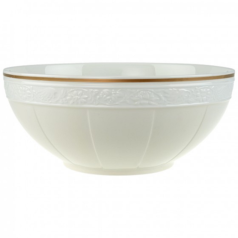 Villeroy & Boch 1043903170 Speiseschüssel Rund Beige, Messing, Weiß