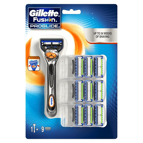 Gillette Fusion Proglide Grau, Orange