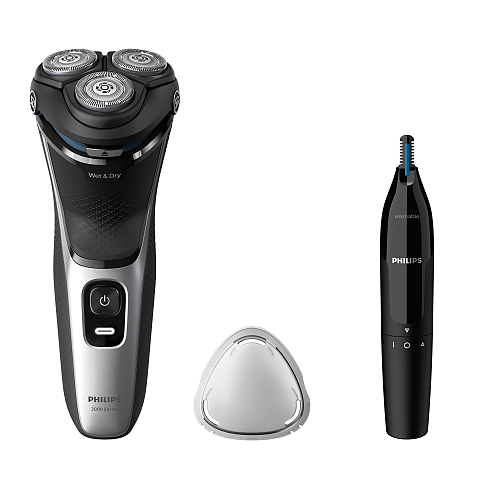 Philips Shaver 3000 Series S3143/02 Elektrischer Nass- und Trockenrasierer