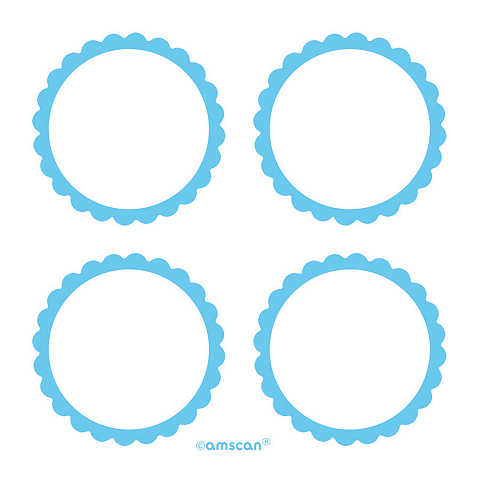 Amscan 157750-54 Blau Rund