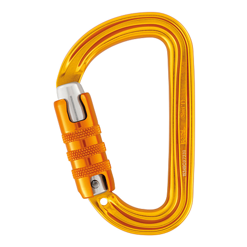 Petzl M39A SL Karabinerhaken zum Klettern Verschlusskarabiner D-förmig Aluminium Gelb 1 Stück(e)