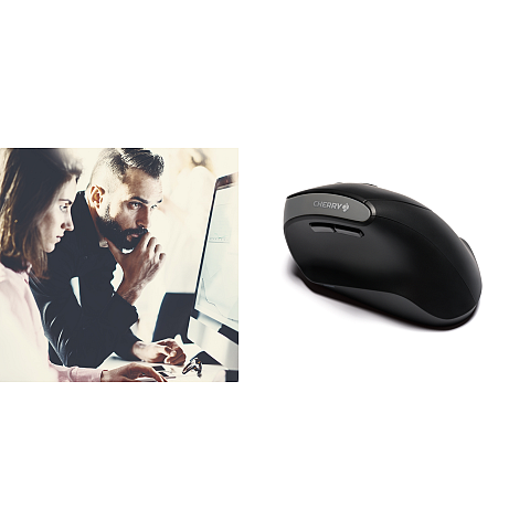 CHERRY MW 4500 Kabellose 45 Grad Maus, Schwarz, USB