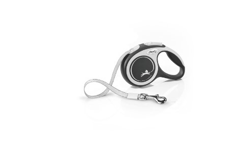 Flexi 4000498043448 Hunde-/Katzenleine 3 m Schwarz, Weiß Nylon Hund Rückziehbare Leine