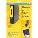 Avery Border Binder Labels, Yellow 192 x 61mm (20)