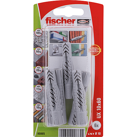 Fischer 90865 Schraubanker/Dübel 10 Stück(e) 60 mm