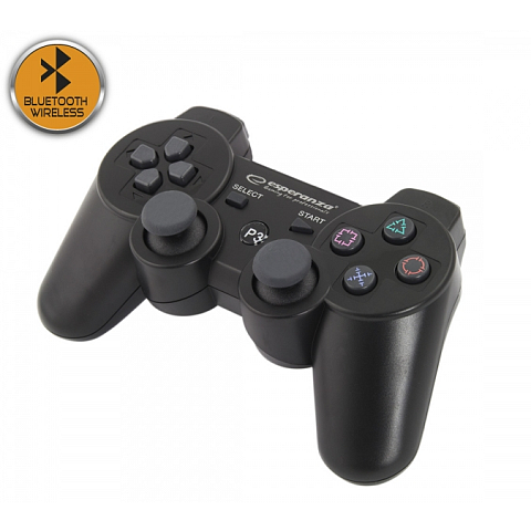 Esperanza EGG109K Gaming-Controller Schwarz Bluetooth Joystick Analog Playstation 3