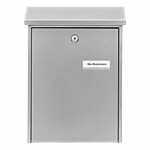 BURG-WÄCHTER Daily 5861 SI Briefkasten Silber Wandmontierter Briefkasten Stahl