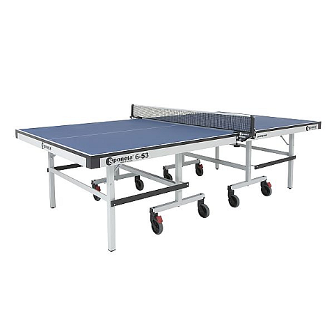 Sponeta S 6-53 I Tischtennisplatte Rollaufsatz (2 Tabletops & 1 Fahrwerk) Blau Spanholzplatte