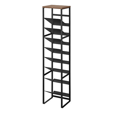 Yamazaki YA01491 Weinregal Bodenweinregal Silikon, Stahl, Holz Schwarz