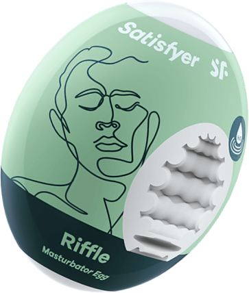 Satisfyer Masturbator Egg - Riffle Ei-Masturbator Thermoplastisches Elastomer (TPE)