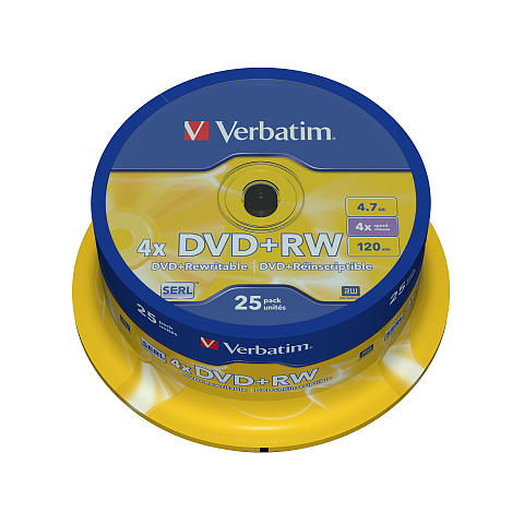 Verbatim DVD+RW Matt Silver 4,7 GB 25 Stück(e)