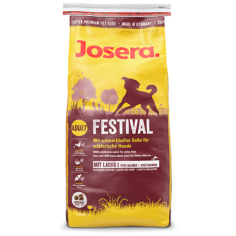 Josera 1215 Hunde-Trockenfutter 15 kg Adult Mais, Geflügel, Reis, Lachs