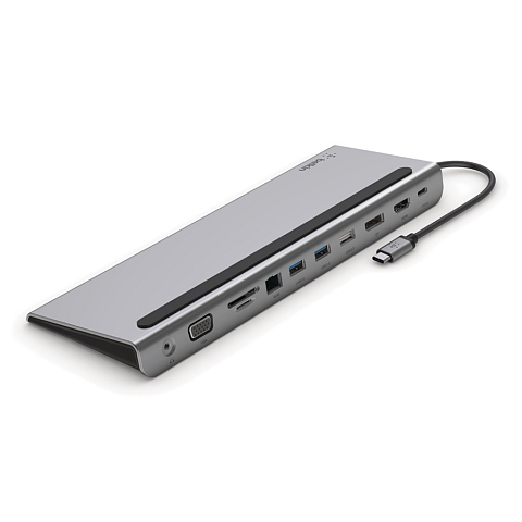 Belkin INC004BTSGY laptop-dockingstation & portreplikator Kabelgebunden USB 3.2 Gen 1 (3.1 Gen 1) Type-C Schwarz, Grau