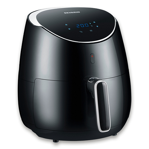 Severin FR 2445 Fritteuse Einzelbild 5 l Eigenständig 2000 W Heißluftfritteuse Schwarz, Metallisch, Silber