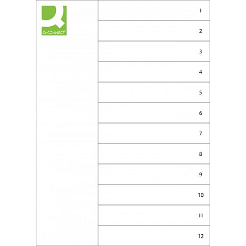 Connect KF01826 Trennblatt Polypropylen (PP) Grau 120 Stück(e)