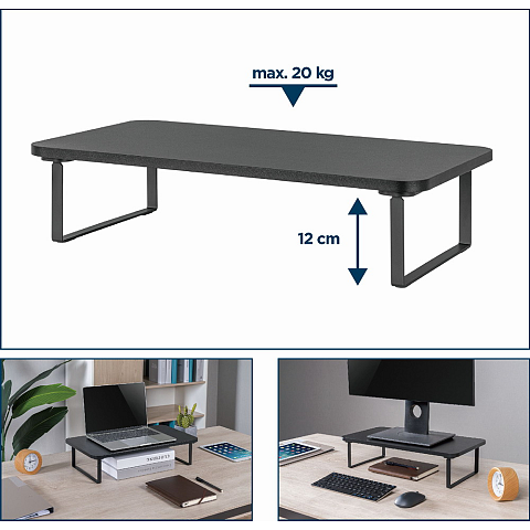 Gembird MS-TABLE-03 Flachbildschirm-Tischhalterung Tisch/Bank Schwarz