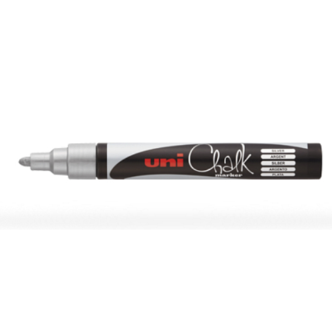 Uni-Ball ChalkGlass PWE5M AR Kreidestift Silber 1 Stück(e)