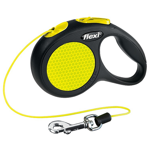 Flexi New NEON 3 m Blau, Gelb Hund Rückziehbare Leine