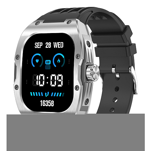Ksix Hero 4,95 cm (1.95") AMOLED 45 mm Digital 410 x 502 Pixel Touchscreen Metallisch