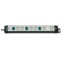 Brennenstuhl 1951560600 Verlängerungskabel 3 m 6 AC-Ausgänge Schwarz, Grau