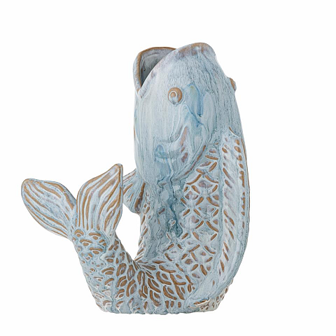 Bloomingville 82061997 Vase andere Steingut Blau