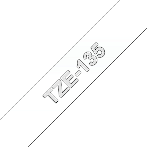 Brother TZE-135 Etiketten erstellendes Band Weiss auf Transparent