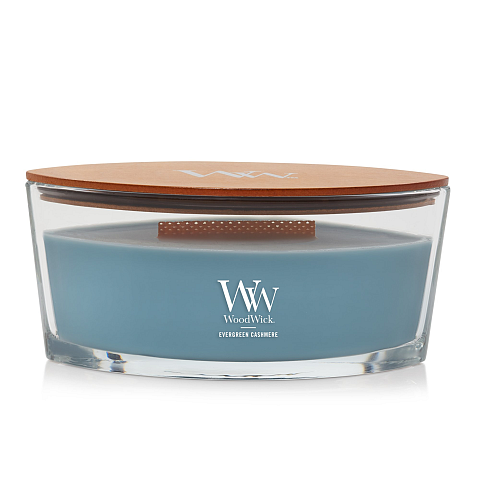 WoodWick Evergreen Cashmere Wachskerze Ellipse Grün 1 Stück(e)