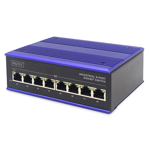 ASSMANN Electronic DN-651119 Netzwerk-Switch Gigabit Ethernet (10/100/1000) Schwarz, Blau