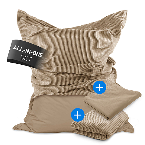 Lumaland 19142 Sitzsack Beige Drinnen Rechteck