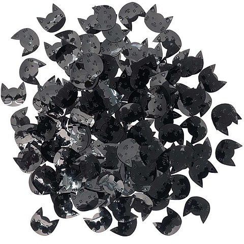 Rico Design Ohhh! Lovely! Flitterstreu Katzen Mix schwarz 200 Stück