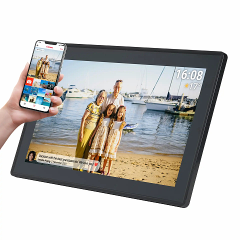 Denver PFF-1515B Digitaler Bilderrahmen Schwarz 39,6 cm (15.6") Touchscreen WLAN