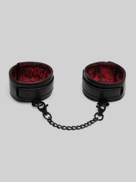 Lovehoney Fifty Shades of Grey Sweet Anticipation Faux Leather Ankle Cuffs Bondage ankle cuff Schwarz, Rot Kunstleder