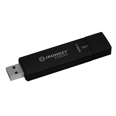 Kingston Technology IronKey IKD300 128GB USB-Stick USB Typ-A 3.2 Gen 1 (3.1 Gen 1) Schwarz