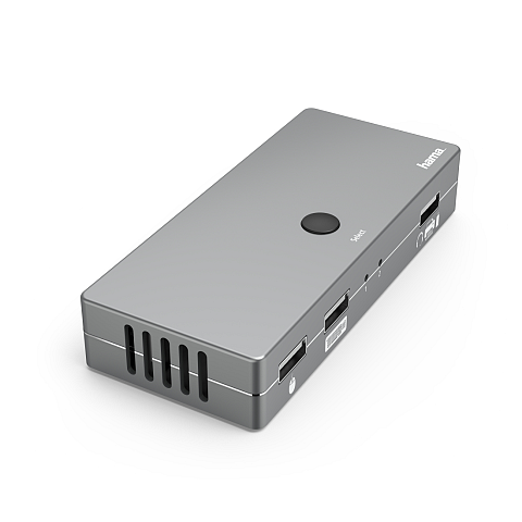 Hama 00200135 Tastatur/Video/Maus (KVM)-Switch Metallisch