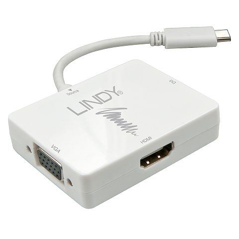 Lindy 43233 USB-Grafikadapter 1920 x 1200 Pixel Weiß