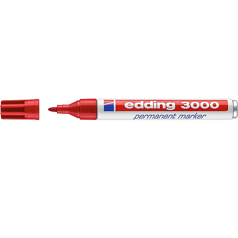 Edding 3000 Permanent-Marker Rundspitze Rot 1 Stück(e)