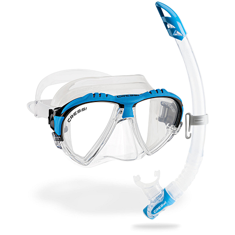 Cressi DS302501 Schwimmset Blau, Transparent Erwachsener