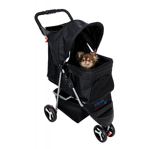 TRIXIE 28958 Haustier-Kinderwagen 11 kg Hund Schwarz Metall Polyester Faltbar