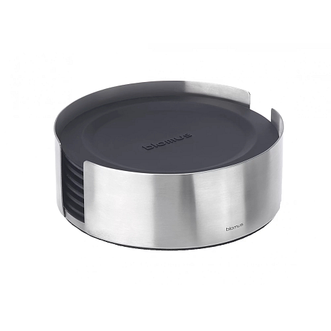 Blomus 63476 Untersetzer Silikon, Edelstahl 6 Rund