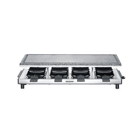 Severin Raclette-Grill Naturstein RG2374 Raclette Grill 8 Person(en) 1700 W Schwarz, Edelstahl