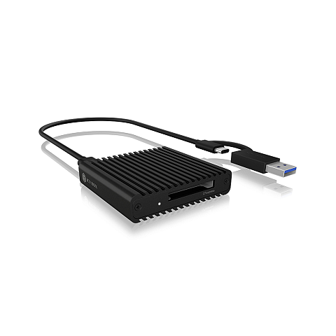 ICY BOX IB-CR404-C31, Kartenleser, CF Express 2.0 Type-B, USB 3.2 Gen 2, Status LED, Aluminium, Schwarz