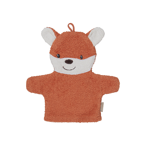 Sterntaler 7222533 Baby-Badeschwamm Schwamm-Handschuh Braun, Weiß