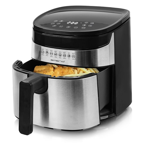 Emerio AF-129084 Fritteuse Einzelbild 4,5 l Eigenständig 1300 W Heißluftfritteuse Schwarz, Edelstahl